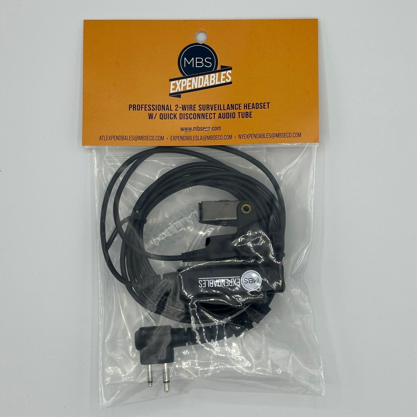 Surveillance Headset 2-Wire w/ Mic