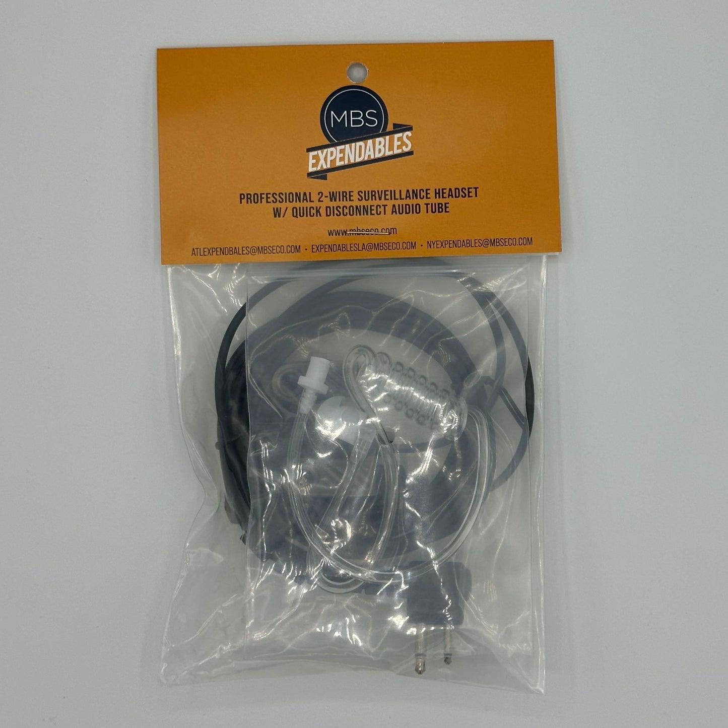 Surveillance Headset 2-Wire w/ Mic