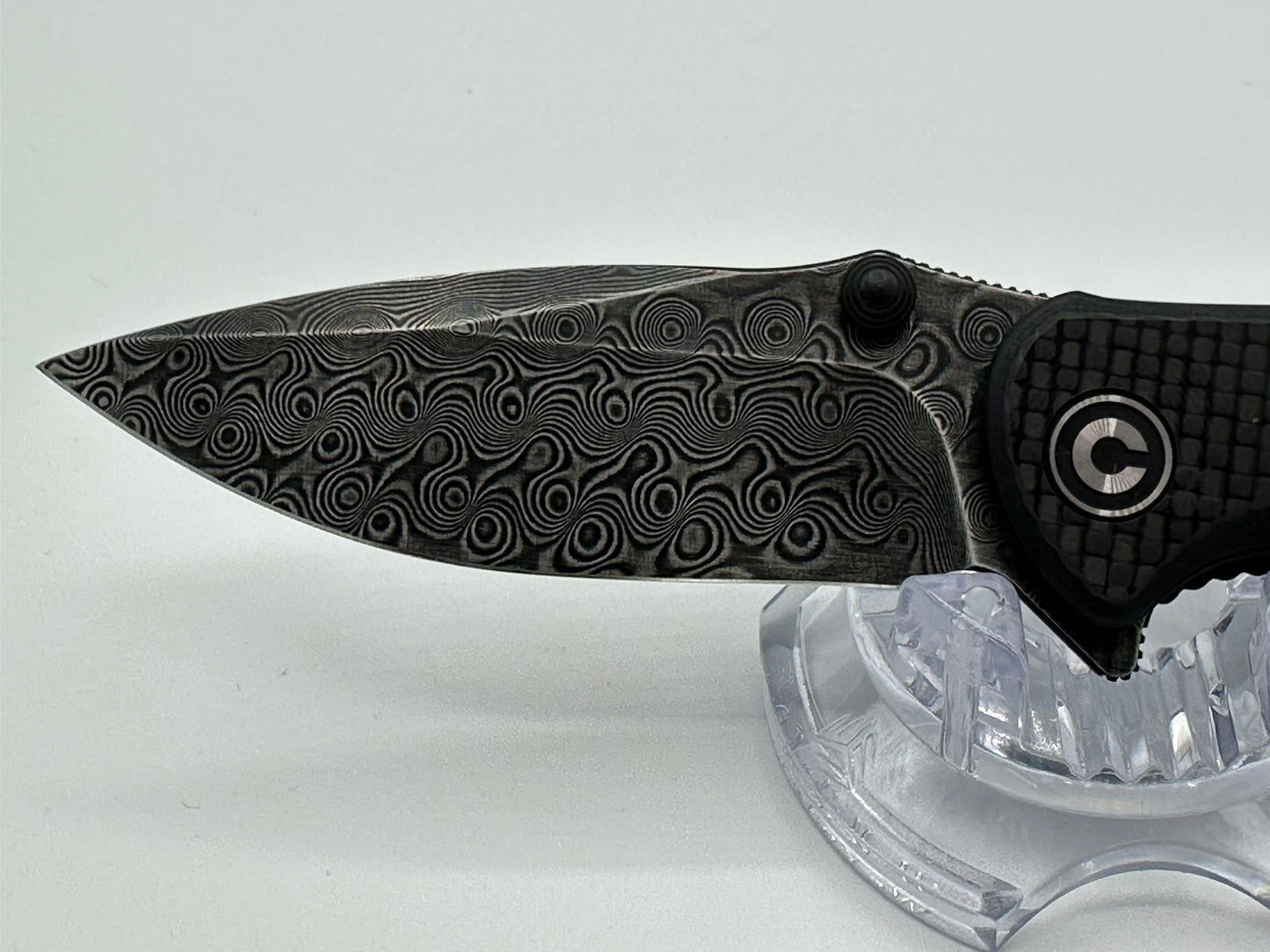 Civivi Pintail Knife - Carbon Fiber/Black w/Damascus Blade C2020DS-1