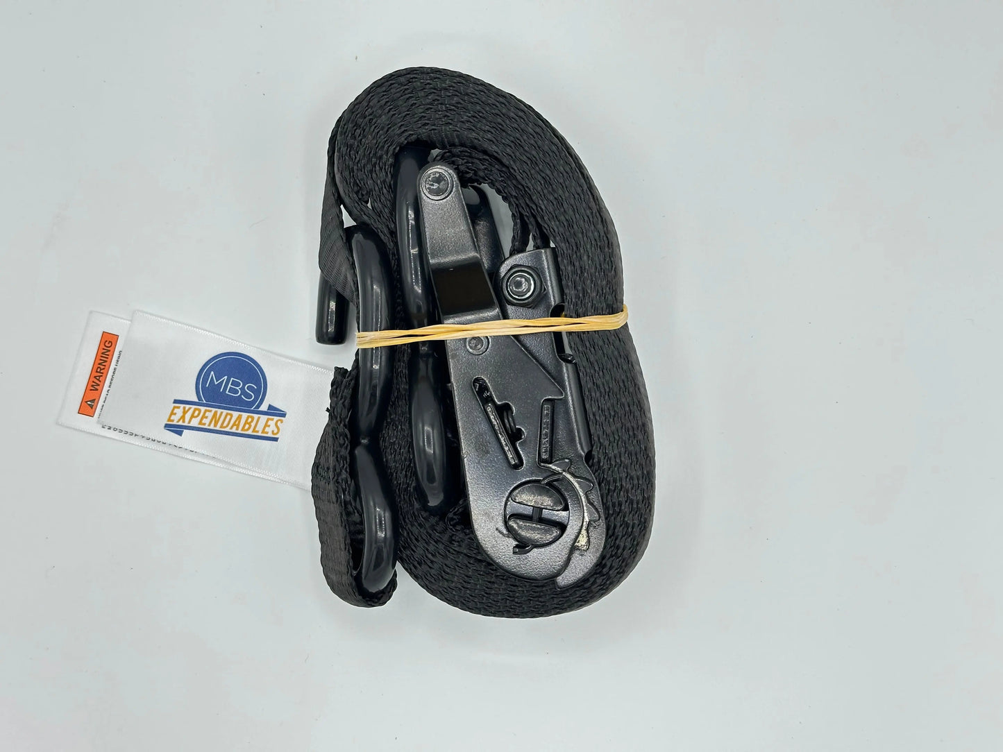 Ratchet Strap - 1" x 15' w/ S-Hook - Heavy Duty MBS Expendables