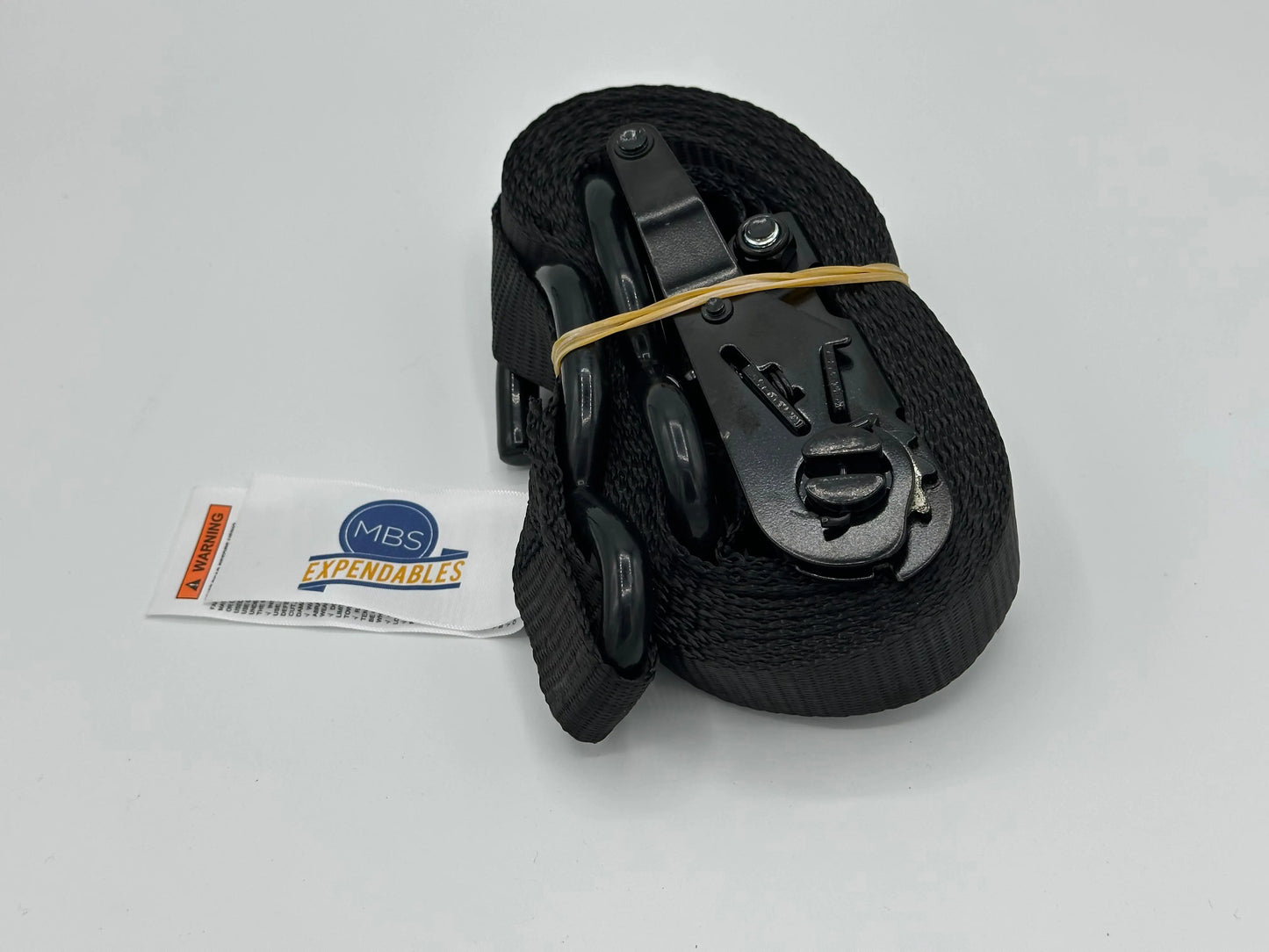 Ratchet Strap - 1" x 15' w/ S-Hook - Heavy Duty MBS Expendables