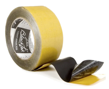 2" Matte Black Foil Tape - BlackTak