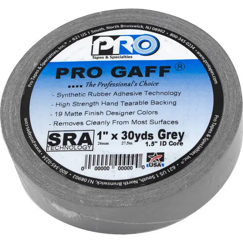 1" Pro Gaff Camera Tape Pro Tapes