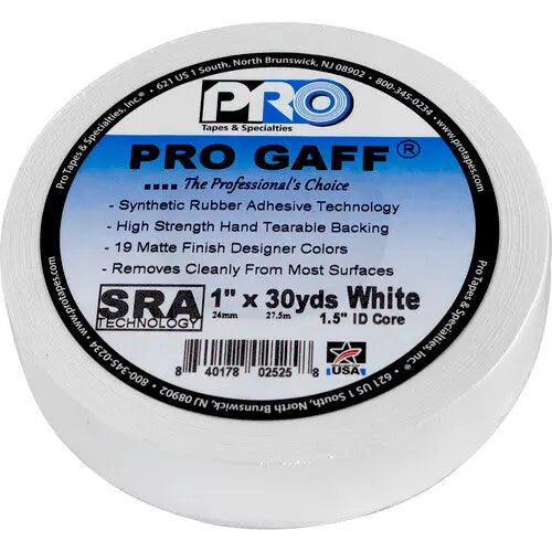 1" Pro Gaff Camera Tape Pro Tapes